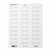 女の子です | ピンクの返信先 ラベル (フルシート)