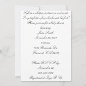 女の子です！ベビーシャワーの招待状 招待状 (裏面)