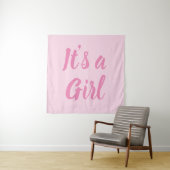 女の子です, ライトピンクのベビーシャワー, 性別発表 タペストリー (インサイチュ)