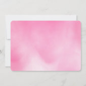 女の子です！妖精のキノコと花のベイビーシャワー 招待状 (裏面)