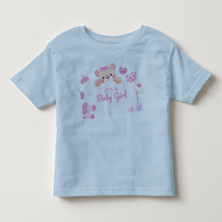 「女の子です」幼児用上質なジェージーTシャツ トドラーTシャツ