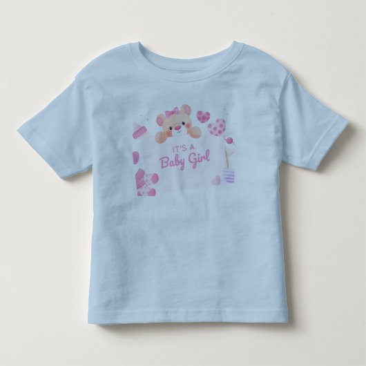 「女の子です」幼児用上質なジェージーTシャツ トドラーTシャツ (正面)