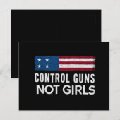 女の子ではなく銃を制御 ポストカード (正面/裏面)