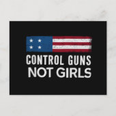 女の子ではなく銃を制御 ポストカード (正面)