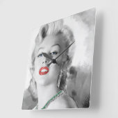 女の子で親友I スクエア壁時計 (傾斜)