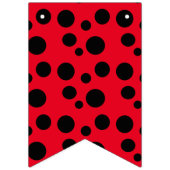 女の子で赤いラディバグ赤ちゃんシャワーのバナー バンティングフラッグ (第3の旗)