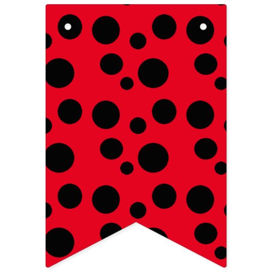 女の子で赤いラディバグ赤ちゃんシャワーのバナー バンティングフラッグ (第3の旗)