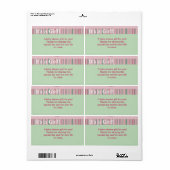 女の子で赤ちゃんシャワーのお気に入りラベル ラベル (フルシート)