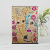 女の子とその犬 サンキューカード (スタンド正面)