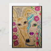 女の子とその犬 サンキューカード (正面/裏面)