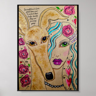 女の子とその犬 ポスター