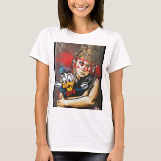 女の子とアヒル Tシャツ