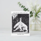 女の子とクマのヴィンテージ童話イラストレーション ポストカード (スタンド正面)