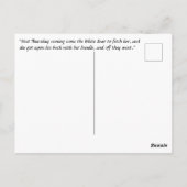 女の子とクマのヴィンテージ童話イラストレーション ポストカード (裏面)