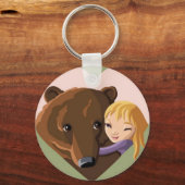 女の子とクマ キーホルダー (正面)
