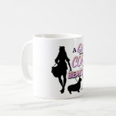 女の子とコルギコピー コーヒーマグカップ (正面左)