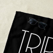 女の子とトライピンパーソナライズされた ビーチタオル (インサイチュ)