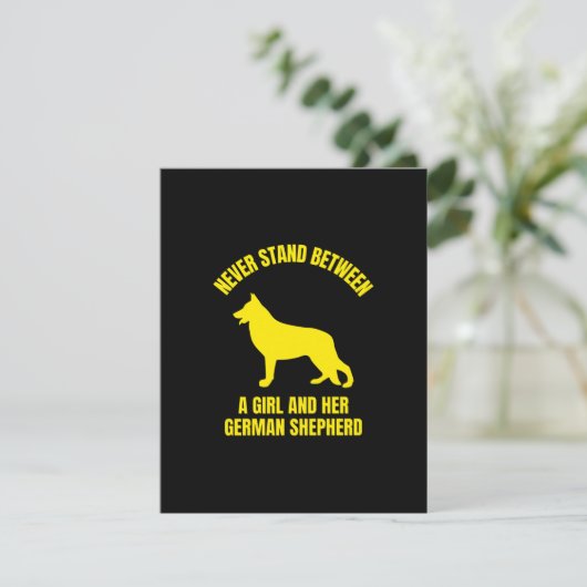 女の子とドイツの羊飼いの間に立ってはいけない サンキューカード (スタンド正面)