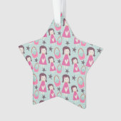 女の子とハンドバッグ オーナメント (正面)