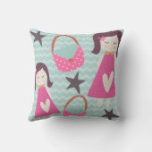 女の子とハンドバッグ クッション (裏面)