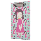 女の子とハンドバッグ クリップボード (左)