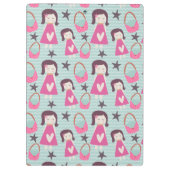 女の子とハンドバッグ クリップボード (裏面)