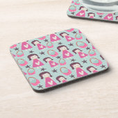 女の子とハンドバッグ コースター (左側)