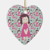 女の子とハンドバッグ セラミックオーナメント (右)