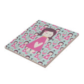 女の子とハンドバッグ タイル (側面)