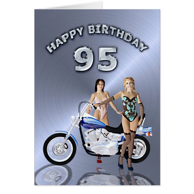 女の子とバイクで95歳の誕生日 (正面)