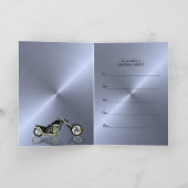 女の子とバイクを持つ95thバースデーパーティー 招待状 (内部)