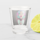 女の子とビデオゲーム ショットグラス (裏面)