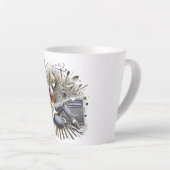 女の子とミュージカル カフェラテマグ (右アングル)