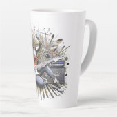 女の子とミュージカル カフェラテマグ (右アングル)