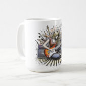 女の子とミュージカル コーヒーマグカップ (正面左)