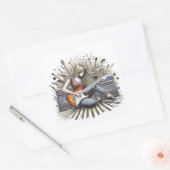 女の子とミュージカル スクエアシール (封筒)