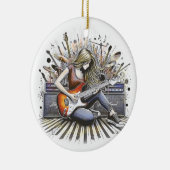 女の子とミュージカル セラミックオーナメント (右)