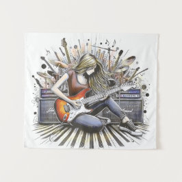 女の子とミュージカル タペストリー