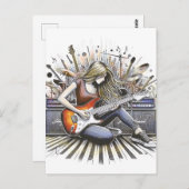 女の子とミュージカル ポストカード (正面/裏面)