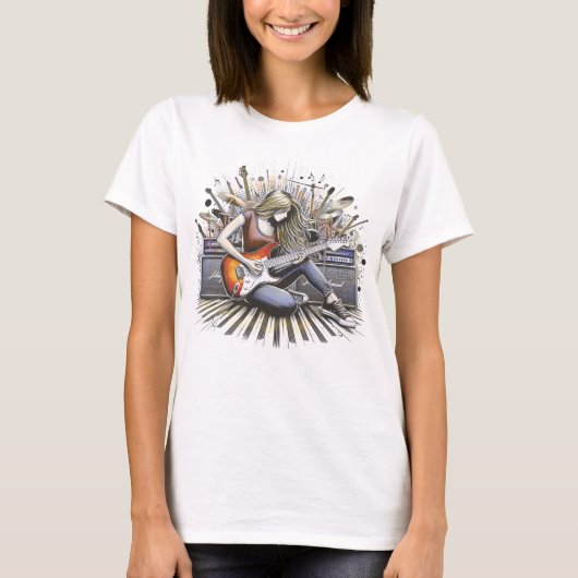 女の子とミュージカル Tシャツ (正面)