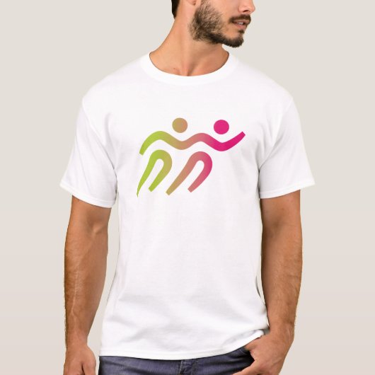 女の子とランナーズボーイ Tシャツ (正面)