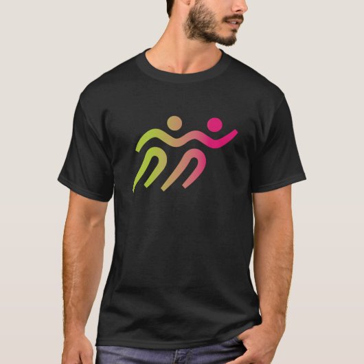 女の子とランナーズボーイ Tシャツ (正面)
