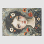 女の子とワイルドフラワーデコページ 薄葉紙 (正面)