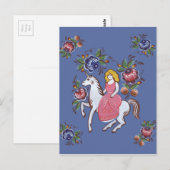 女の子と一角獣 ポストカード (正面/裏面)