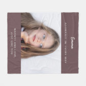 女の子と写真フリースブランケット フリースブランケット (正面(横))