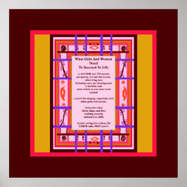 女の子と女の子が何を必要とするか、人生のポスターで成功 ポスター