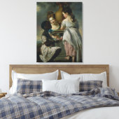 女の子と女の子の会話 キャンバスプリント (インサイチュ (寝室))