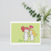 女の子と女の子の愛 ポストカード (スタンド正面)