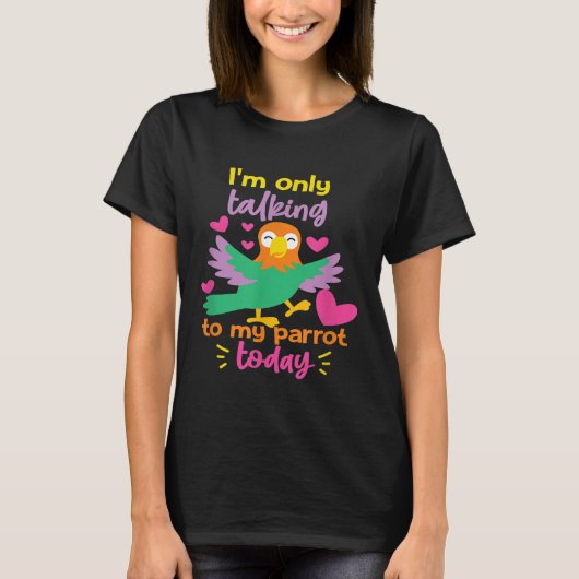 女の子と女性のためのオウムのギフトTシャツ Tシャツ (正面)