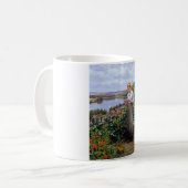 女の子と彼女のペットの鳩（若い女性と鳥） コーヒーマグカップ (正面左)